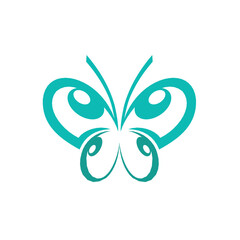 Modern Butterfly logo design. The stylish line art design is dynamic and beautiful.