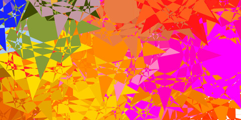 Light Multicolor vector pattern with polygonal shapes.