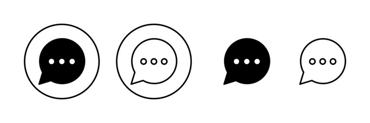 Chat icon vector. speech bubble sign and symbol. comment icon. message