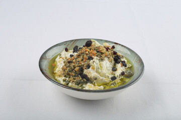 appetizer side dish white clean background