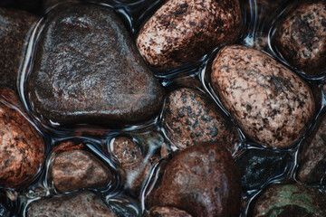 River rocks in water