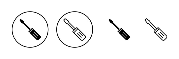 Screwdriver icon vector.tools sign and symbol