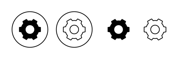 Setting icon vector. Cog sign and symbol. Gear Sign