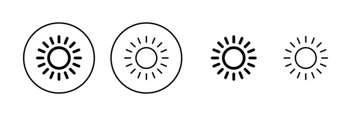 Sun icon vector. Brightness sign and symbol