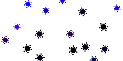 Fototapeta na wymiar Light pink, blue vector template with flu signs.
