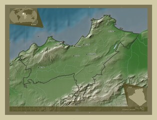 Oran, Algeria. Wiki. Labelled points of cities