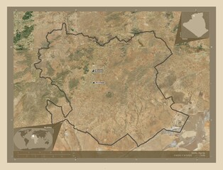 Saida, Algeria. High-res satellite. Labelled points of cities