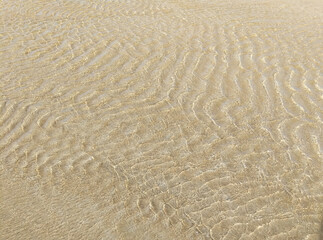 Water Ripples Over Beach Sand 