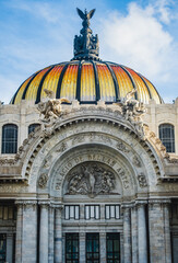 Fototapeta premium The Palace of Fine Arts Mexico City Front Balcony Entrance View 