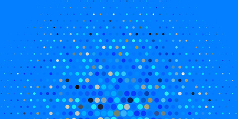 Dark BLUE vector template with circles.