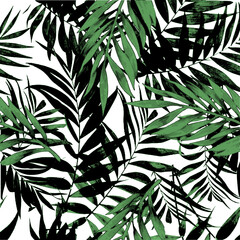 seamless pattern with palm leaves is  transparent background for PNG file,  Use This Pattern for teeshirt, shirt, textile, apparels , or others 
