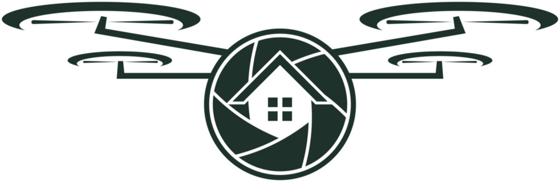 House and drone illustration