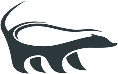 illustration of a honey badger
