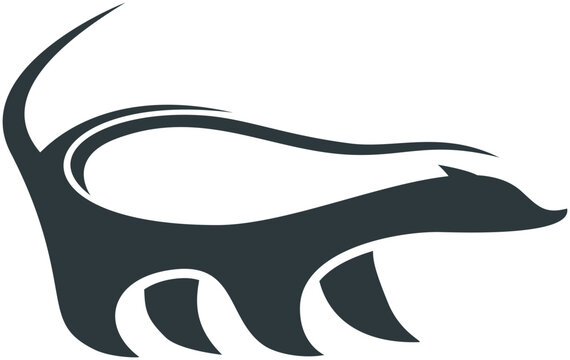 illustration of a honey badger