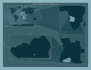 Cunene, Angola. Described location diagram