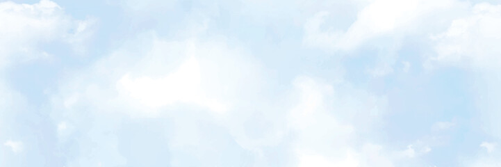 white cloud on blue sky with panorama view