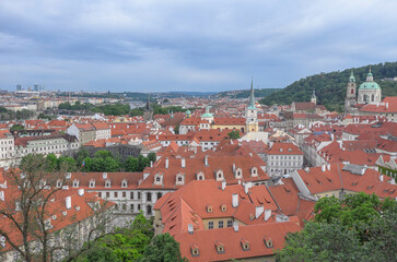 Obraz premium Prague cityscape panorama - city landscape of old town with the Prague Castle, Prague,