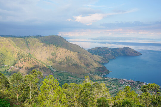 Lake Toba (Indonesian: Danau Toba)  is a large natural lake in North Sumatra, Indonesia, occupying the caldera of a supervolcano.