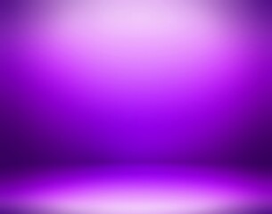 Dark lilac violet 3d background empty room render. Low illuminated and dark shades in empty studio blur backdrop.