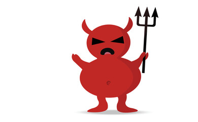 A symbol of devil vector illustration.