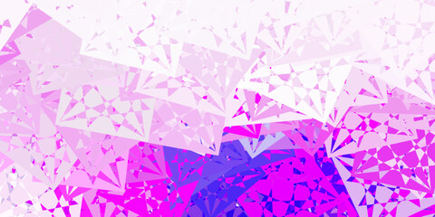 Light Purple, Pink vector background with triangles.
