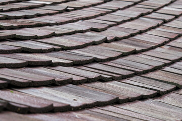 Old wooden roof background or texture.