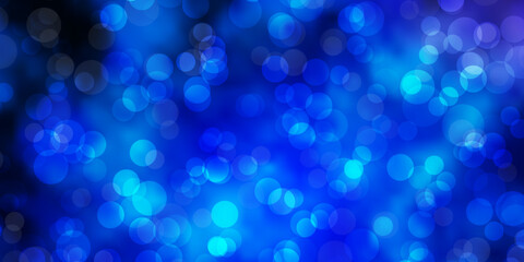 Dark Pink, Blue vector background with bubbles.