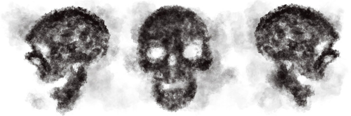 smoke skulls abstrack art for background