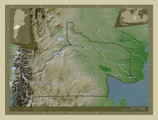 Rio Negro, Argentina. Wiki. Labelled points of cities