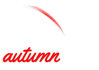 autum season time  clock text and line