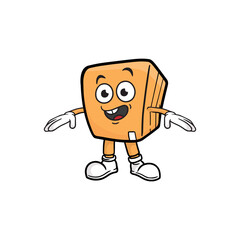 box character cartoon mascot vector