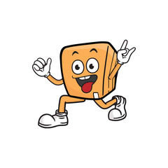 box character cartoon mascot vector