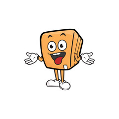 box character cartoon mascot vector