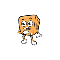 box character cartoon mascot vector