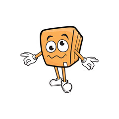 box character cartoon mascot vector