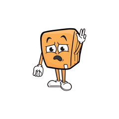 box character cartoon mascot vector