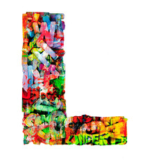 wooden letters L Graffiti 