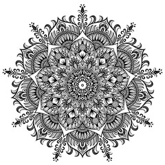 Mandala Shapes Easy For Coloring Vector mandala flower oriental flower pattern illustration