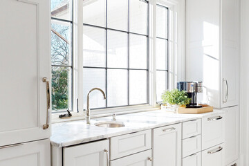 Interior Modern Luxury Kitchen Hammered Sink Marble