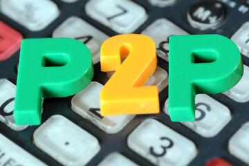 peer to peer lending, business and Internet concepts.