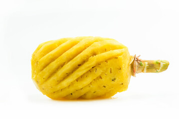 pine apple on white isolate background, Fresh pine apple rich of vitamin and good for health, Fresh pineapple peel
