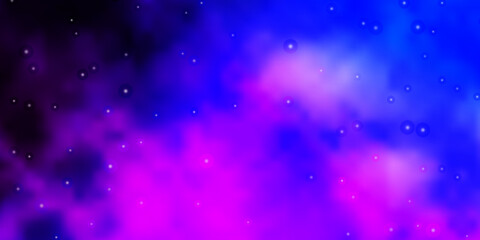 Naklejka na ściany i meble Light Pink, Blue vector template with neon stars.