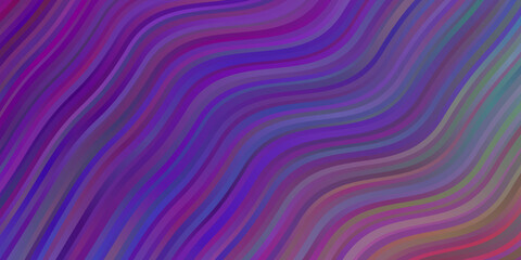 Obraz premium Light Multicolor vector background with curved lines.