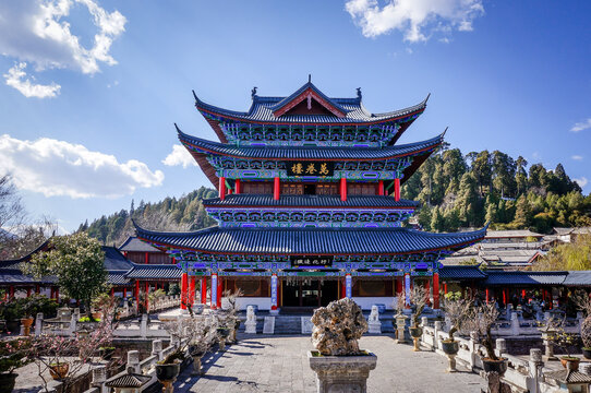 old town scenic view at Mu's resident (Mufu Mansion)Located in Old Town of Lijiang, Yunnan Provin,China.