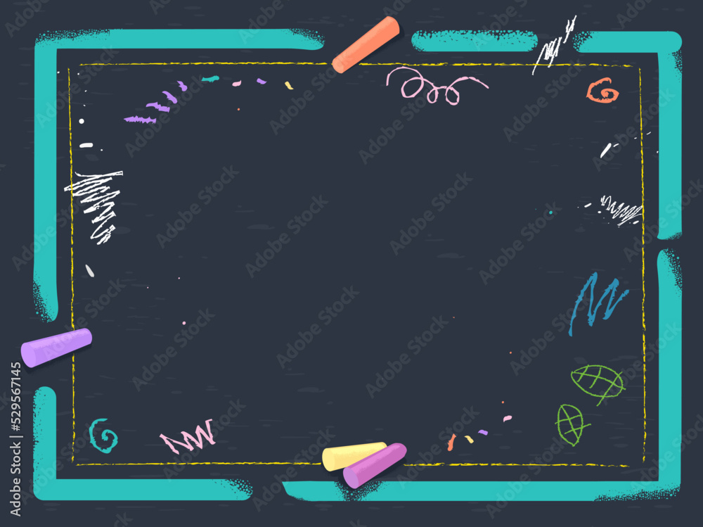 Poster chalk art chalk board background illustration