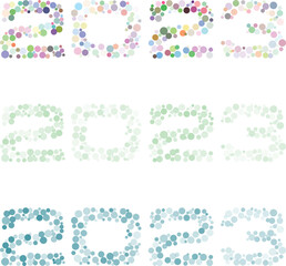 2023 year design template. Year name beautiful design. Circle shape 2023 year name design. Abstract vector design. 