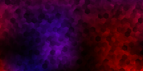 Dark pink, yellow vector template in a hexagonal style.