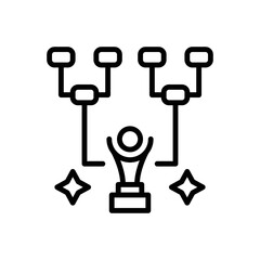 Black line icon for league