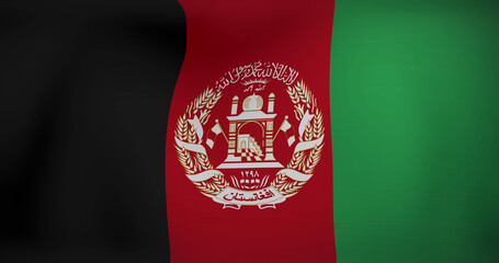 Image of waving flag of afghanistan