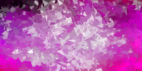 Light purple, pink vector polygonal background.